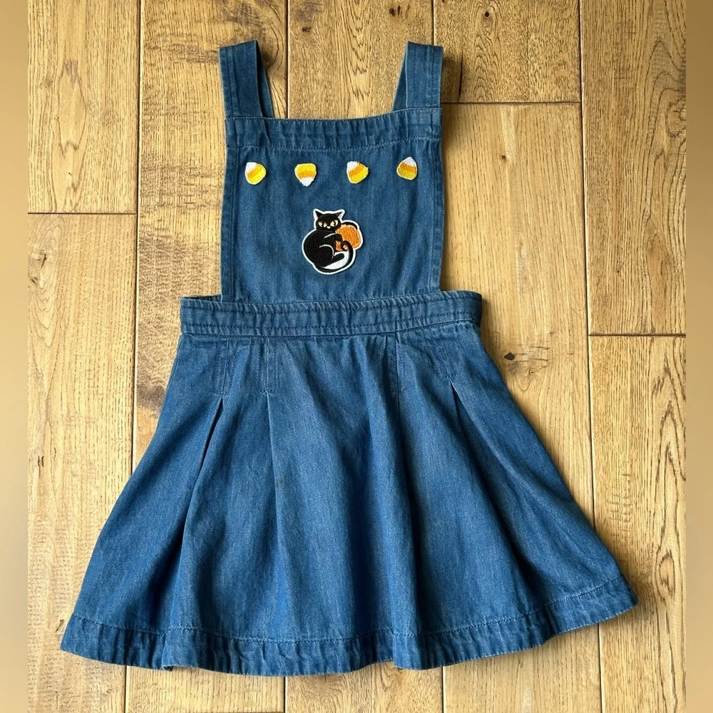 Crewcuts Denim Halloween Jumper Dress size 4